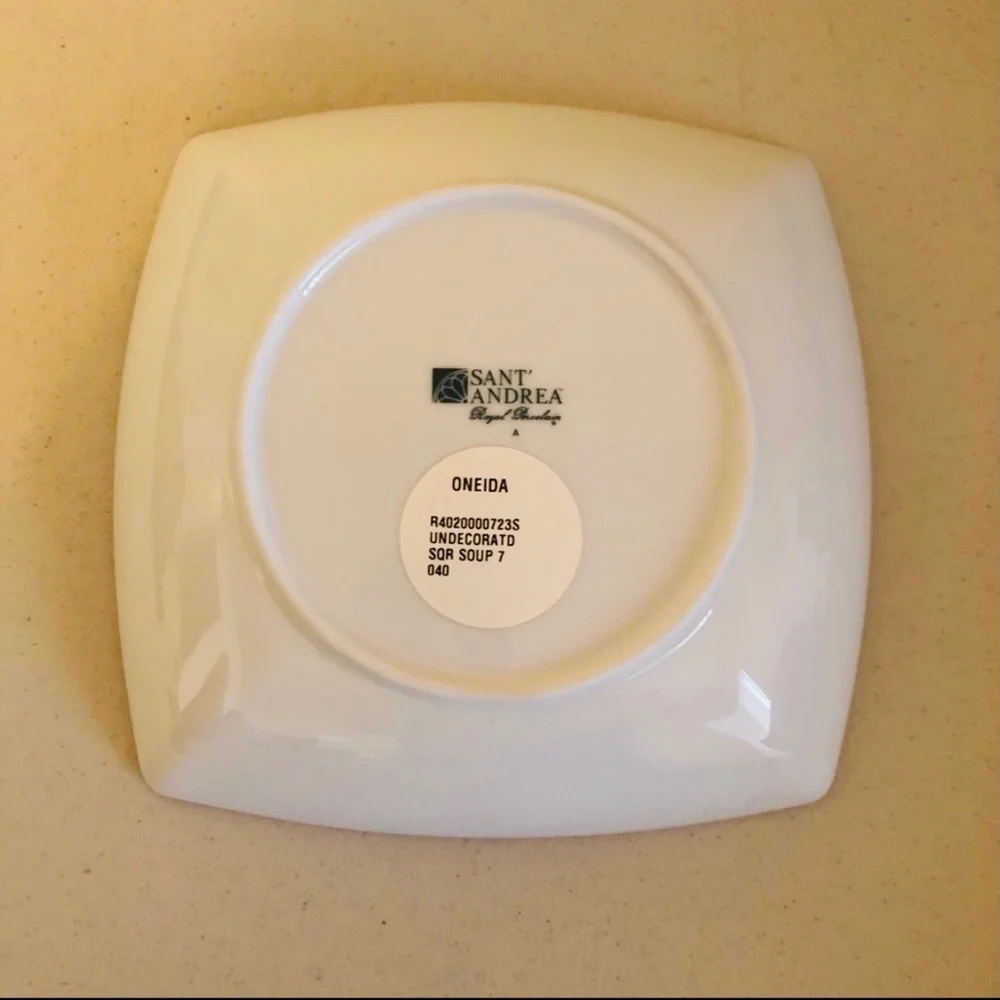 Sant Andrea Royal Porcelain square soup 7”